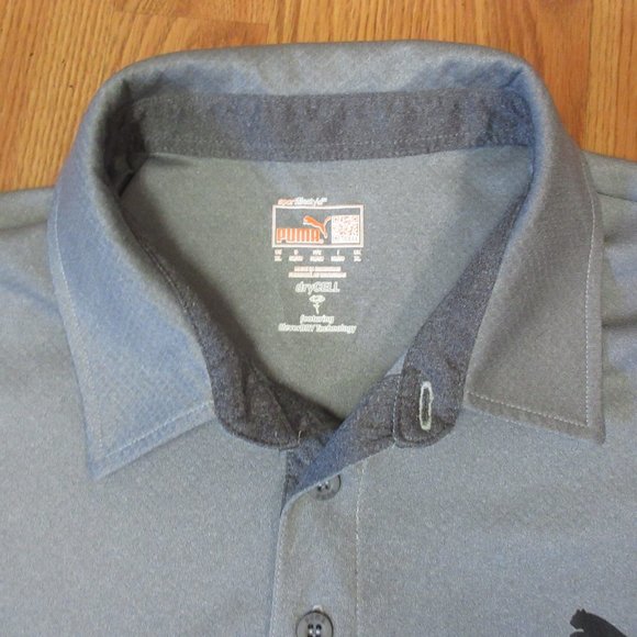 PUMA DRYCELL Mens POLYESTER POLO SHIRT GRAY - Picture 3 of 4